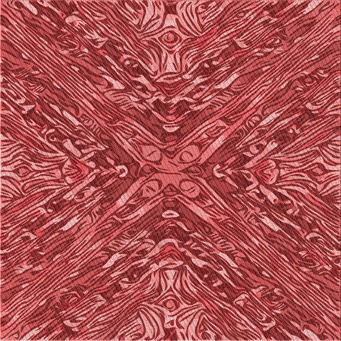 Round Machine Washable Transitional Red Rug, wshpat2085rd