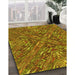 Machine Washable Transitional Saffron Red Rug in a Family Room, wshpat2085yw