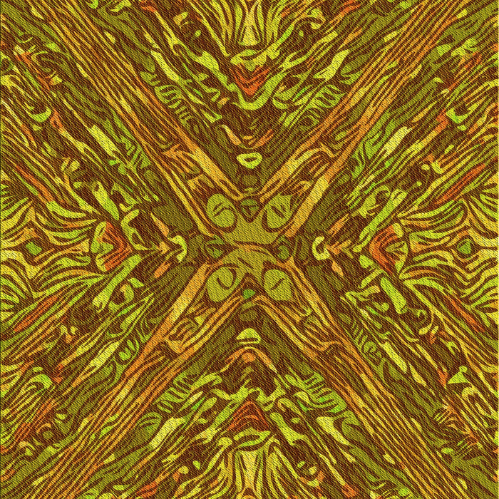 Patterned Saffron Red Rug, pat2085yw