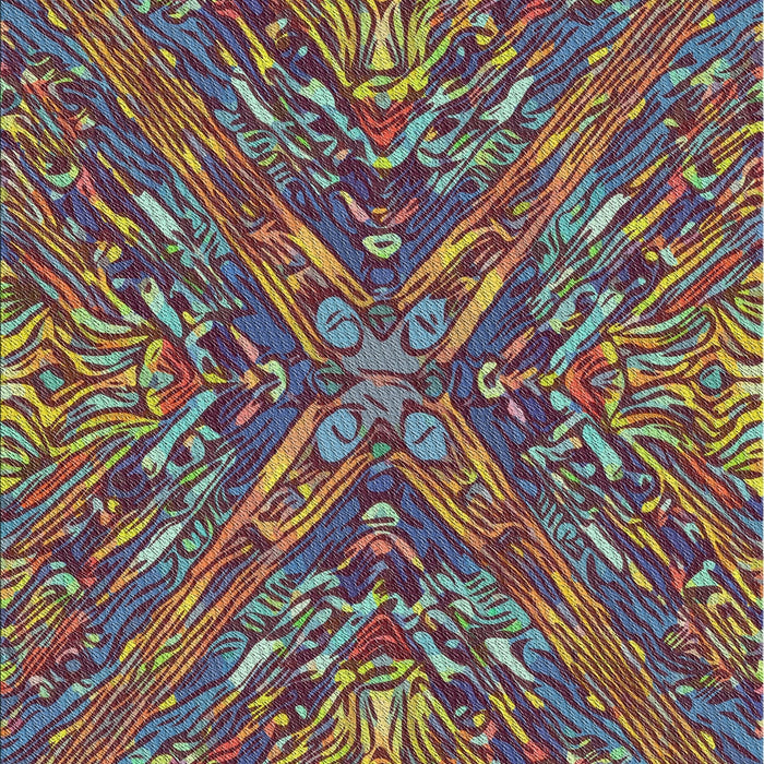 Patterned Green Modern Rug, pat2085