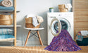 Machine Washable Transitional Purple Rug in a Washing Machine, wshpat2086pur