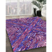 Patterned Purple Rug in Family Room, pat2086pur