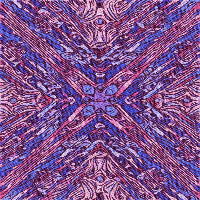 Round Machine Washable Transitional Purple Rug, wshpat2086pur