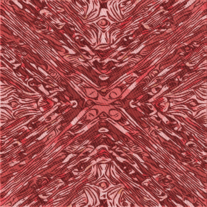 Round Machine Washable Transitional Red Rug, wshpat2086rd