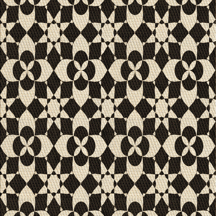 Patterned Midnight Gray Rug, pat2087brn