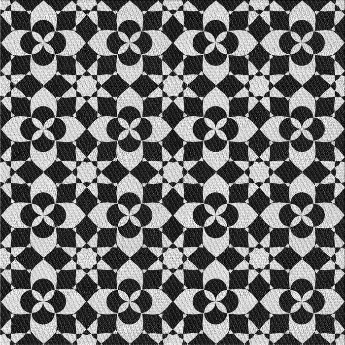 Round Patterned Midnight Gray Rug, pat2087gry