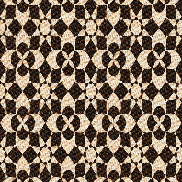 Patterned Black Brown Rug, pat2087org