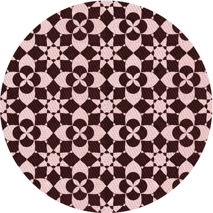 Square Machine Washable Transitional Pastel Pink Rug in a Living Room, wshpat2087rd