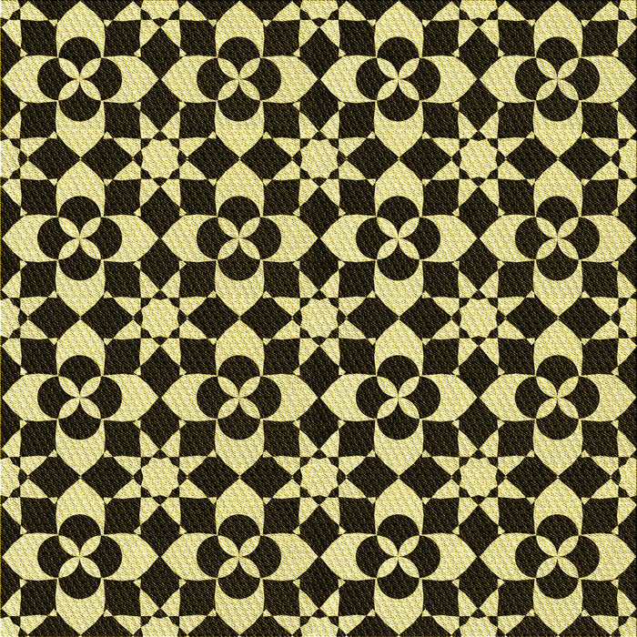 Round Patterned Midnight Gray Rug, pat2087yw