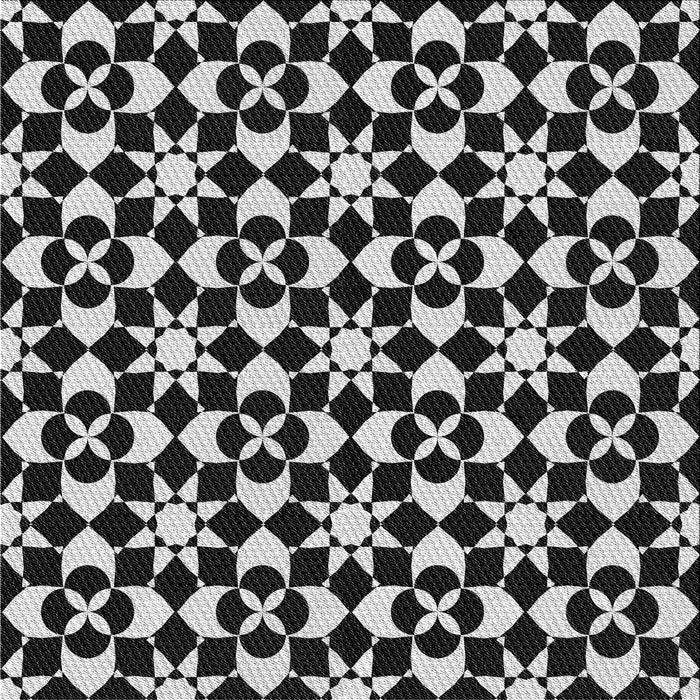 Sideview of Machine Washable Transitional Black Rug, wshpat2087