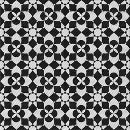 Square Patterned Black Novelty Rug, pat2087