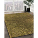 Machine Washable Transitional Dark Golden Brown Rug in a Family Room, wshpat2088brn