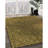 Patterned Dark Golden Brown Rug, pat2088brn