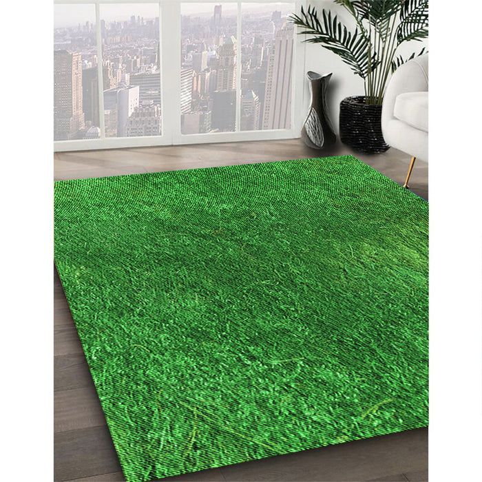 Machine Washable Transitional Green Rug in a Family Room, wshpat2088grn