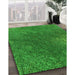 Machine Washable Transitional Green Rug in a Family Room, wshpat2088grn