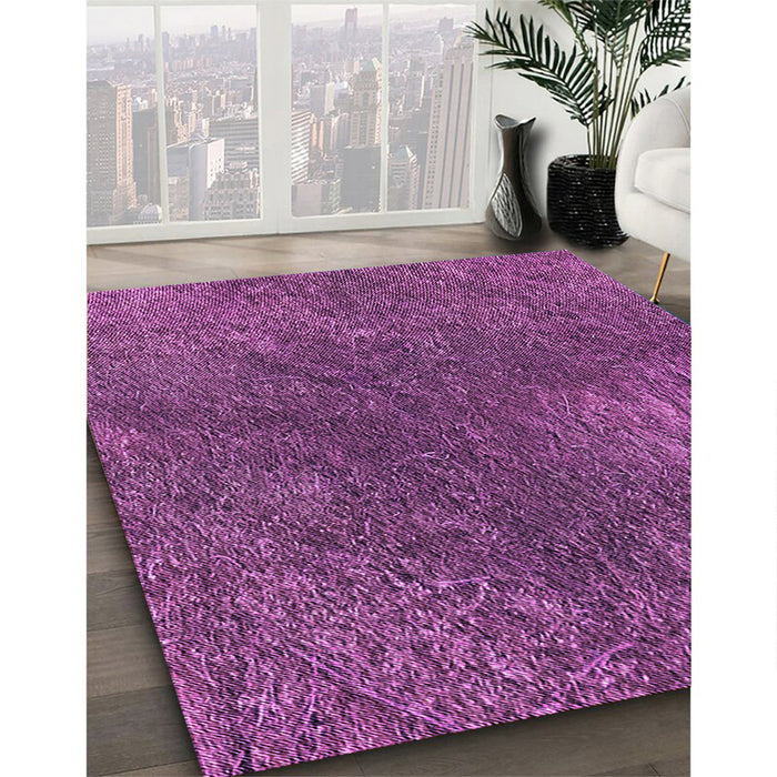 Patterned Dark Magenta Purple Rug in Family Room, pat2088pur