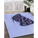 Machine Washable Transitional Slate Blue Rug in a Family Room, wshpat2089blu