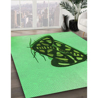 Patterned Green Rug, pat2089grn