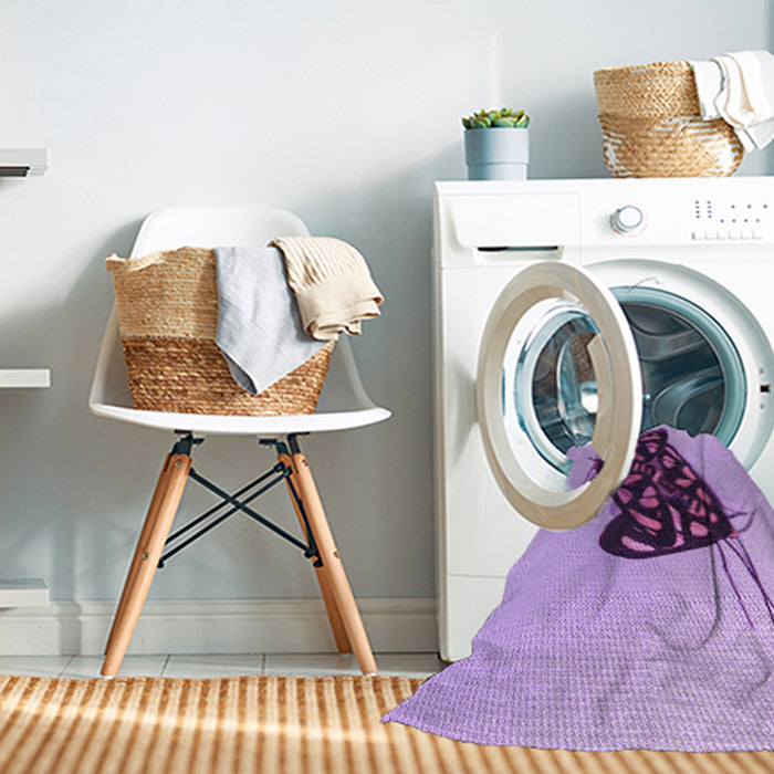 Machine Washable Transitional Mauve Purple Rug in a Washing Machine, wshpat2089pur