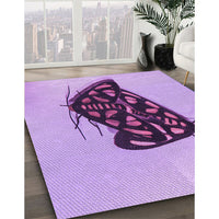 Patterned Mauve Purple Rug, pat2089pur