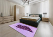 Patterned Mauve Purple Rug in a Bedroom, pat2089pur