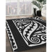 Machine Washable Transitional Dark Gray Rug in a Family Room, wshpat208