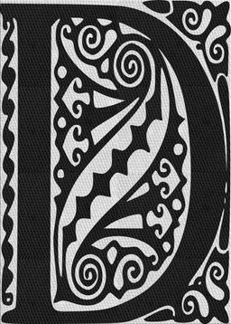 Patterned Dark Gray Novelty Rug, pat208