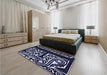 Patterned Light Purple Blue Rug in a Bedroom, pat209blu