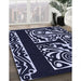 Patterned Light Purple Blue Rug in Family Room, pat209blu