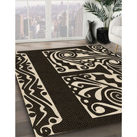 Patterned Black Rug, pat209brn