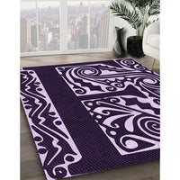 Patterned Deep Purple Rug, pat209pur