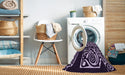 Machine Washable Transitional Deep Purple Rug in a Washing Machine, wshpat209pur