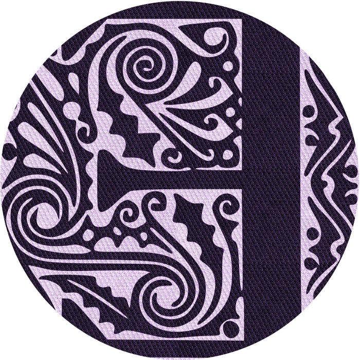 Square Machine Washable Transitional Deep Purple Rug in a Living Room, wshpat209pur