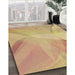 Machine Washable Transitional Yellow Orange Rug in a Family Room, wshpat2090brn