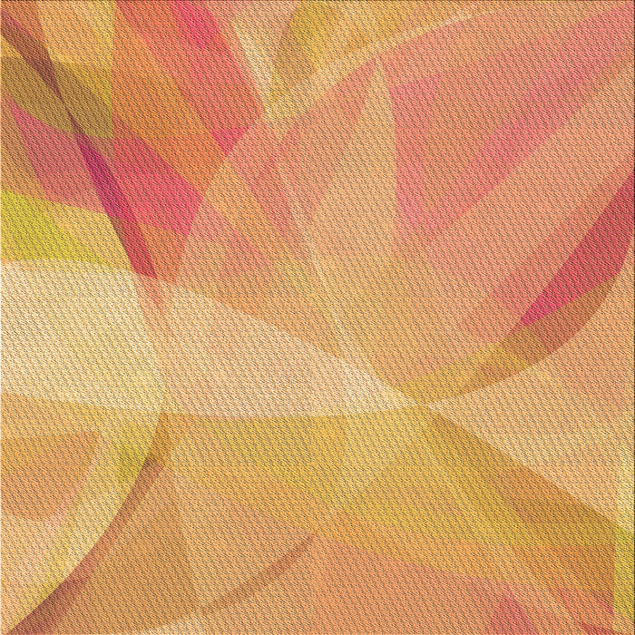 Round Patterned Bright Orange Rug, pat2090org