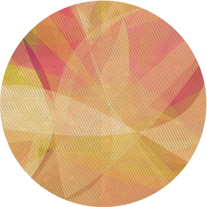 Square Patterned Bright Orange Rug, pat2090org
