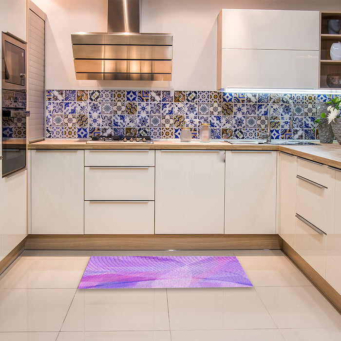 Patterned Violet Purple Rug in a Kitchen, pat2090pur