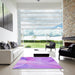 Square Patterned Violet Purple Rug in a Living Room, pat2090pur