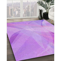 Patterned Violet Purple Rug, pat2090pur