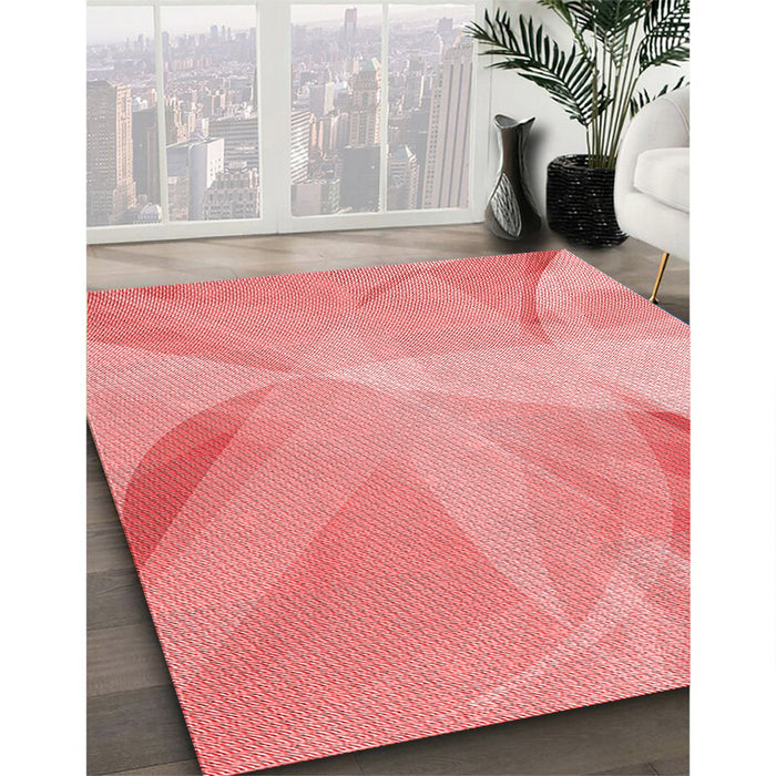 Machine Washable Transitional Red Rug in a Family Room, wshpat2090rd
