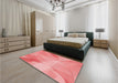 Patterned Red Rug in a Bedroom, pat2090rd