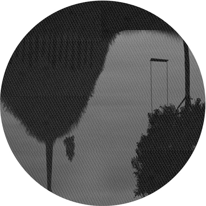 Square Patterned Midnight Gray Rug, pat2091gry