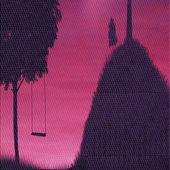 Patterned Dark Magenta Purple Rug, pat2091pur