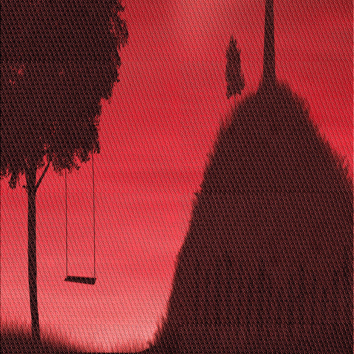 Patterned Cranberry Red Rug, pat2091rd