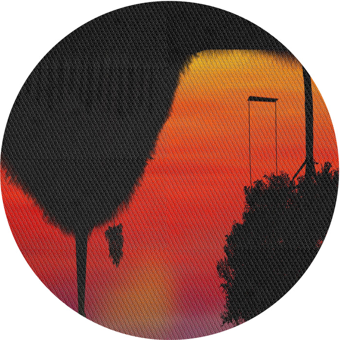 Sideview of Patterned Chestnut Brown Novelty Rug, pat2091