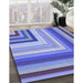 Machine Washable Transitional Sky Blue Rug in a Family Room, wshpat2092blu