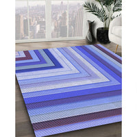 Patterned Sky Blue Rug, pat2092blu