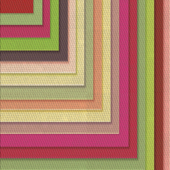 Patterned Red Rug, pat2092brn