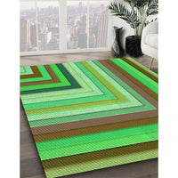 Patterned Fern Green Rug, pat2092grn