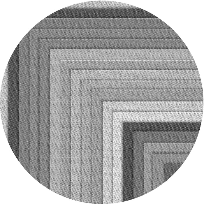 Square Patterned Smokey Gray Rug, pat2092gry